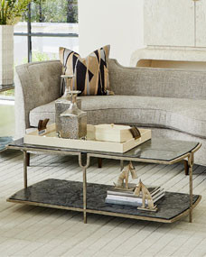 Curve Silver Cocktail Table | Horchow