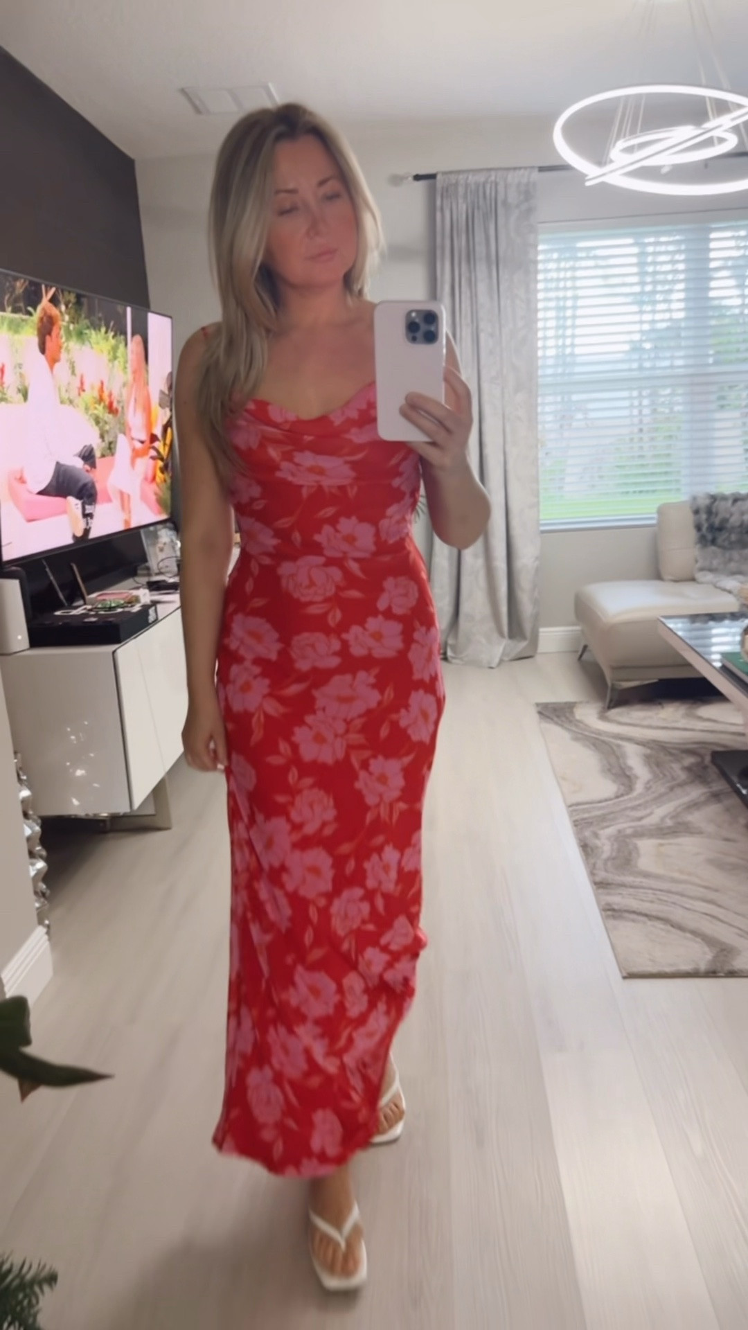 Cute summer dress from @Lulus 
TTS. Wearing small. I’m 5’6

#summer #dress #red #flower #weddingguest

#LTKgrwm #LTKootd #LTKWedding