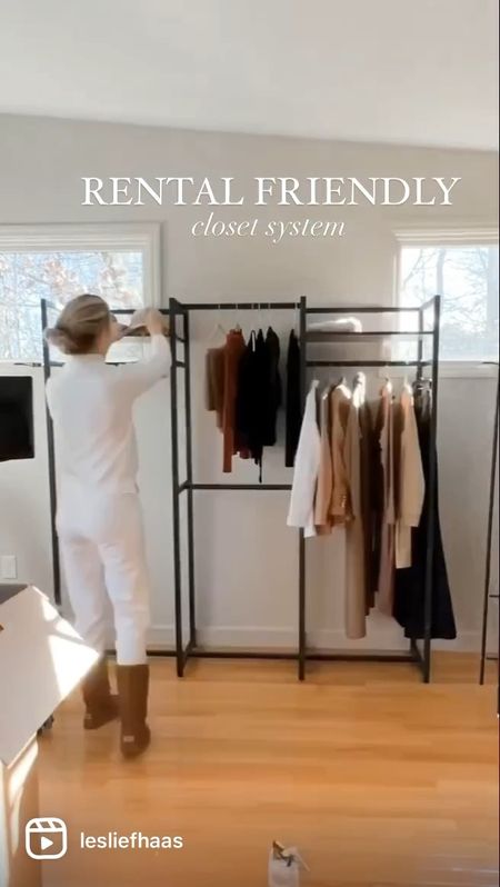 Making my closet meets office dreams come true! This heavy duty garment rack and rental friendly closet system would be fantastic inside an existing closet, or freestanding in a room like this! Might be my favorite Amazon Home find yet. Currently on sale for $179

#LTKhome #LTKFind #LTKstyletip