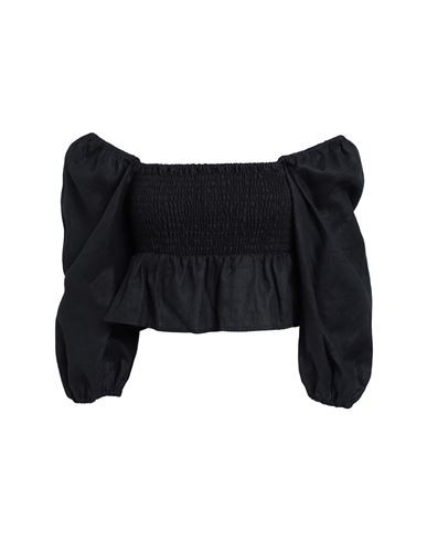 Faithfull The Brand Vivica Top Woman Blouse Black Size 8 Linen | YOOX (US)