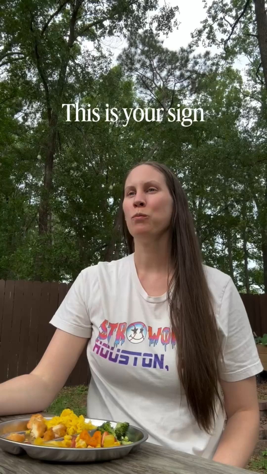 Drying your hair outside? Peak motherhood and I’m HERE for it! ❤️

We love eating outside (when the weather cooperates) because 

• the clean up is so easy! 
• it’s less tempting to get on our phones 
• we talk about birds, sounds we hear, etc. together while we eat 
• I literally let my hair dry outside during meals!
• the kids can run around and play outside as soon as they’re done, while we finish our food in peace 

Do you ever try this? 

✨Comment DISHES for my tried-and-true mealtime favs that are great for eating outside (or inside too). 

Sending you good weather vibes for some outside eating time! 🌸