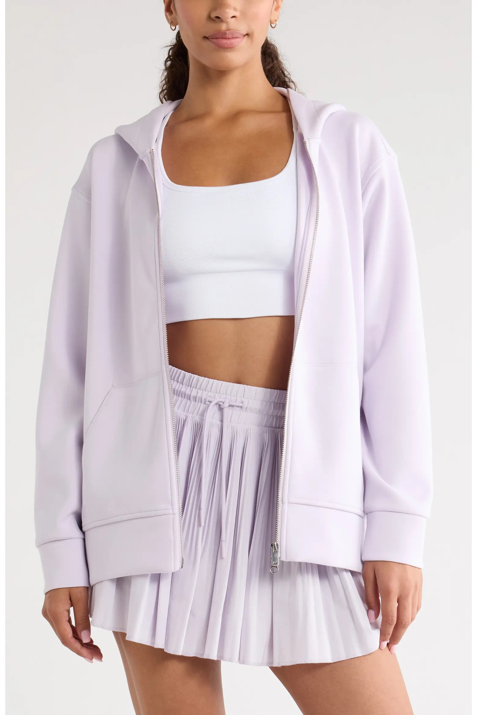 Zella Ultra Luxe Volume Zip Hoodie (Women) | Nordstrom | Nordstrom