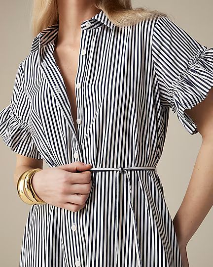 Amelia maxi shirtdress in stripe cotton poplin | J.Crew US