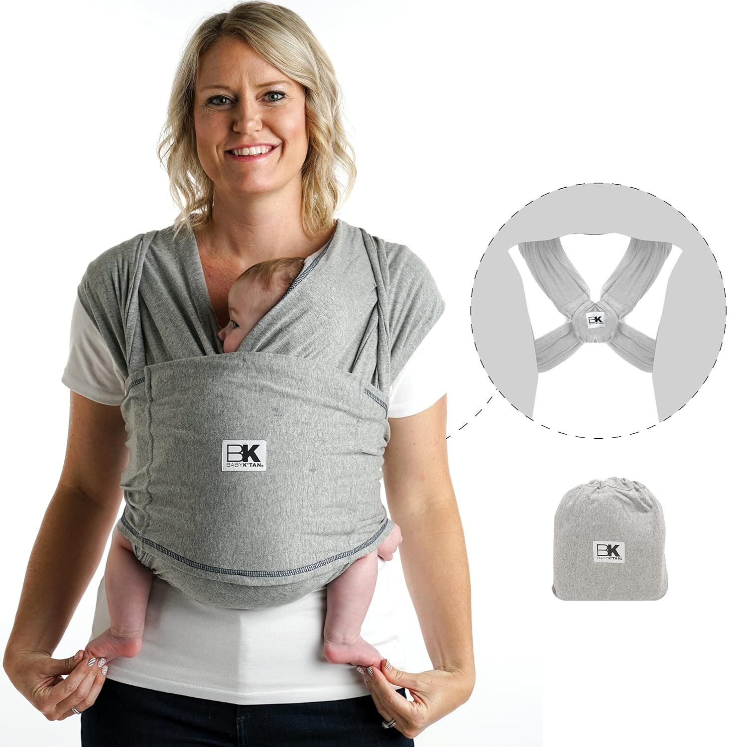 Baby K'tan Original Baby Wrap Carrier, Infant and Child Sling - Simple Pre-Wrapped Holder for Bab... | Amazon (US)