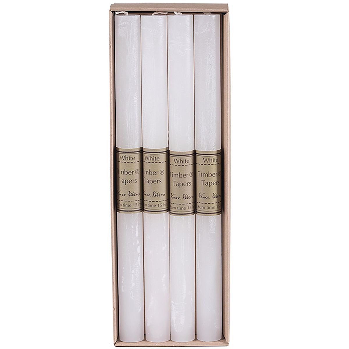 White Timber Tapers - Set of 12 | Target