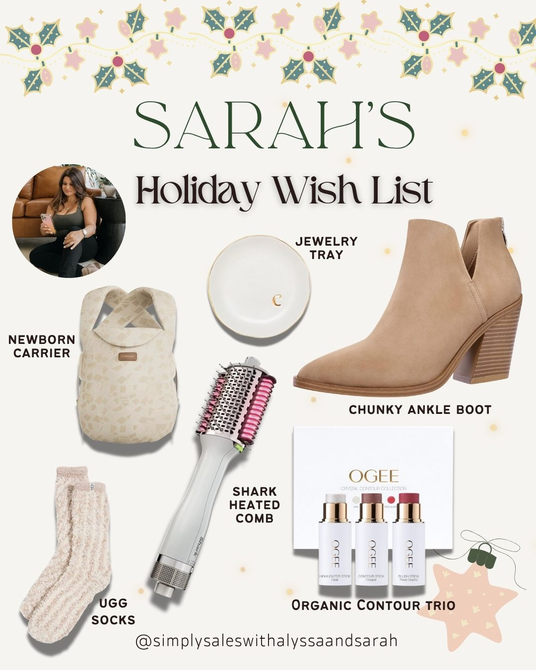 Here’s what’s on my Holiday Wish List this year 🎄✨
A mix of cozy, practical, and a little “treat yourself” because… moms deserve nice things too 😌

From the newborn carrier I’ve been eyeing, to the OGEE organic contour trio, to the UGG socks I will absolutely live in all winter — these are all things I’d be thrilled to unwrap.

Saving this so my husband doesn’t “accidentally” miss the hints 😂 

 #LTKGiftGuide #LTKHoliday #LTKmomlife