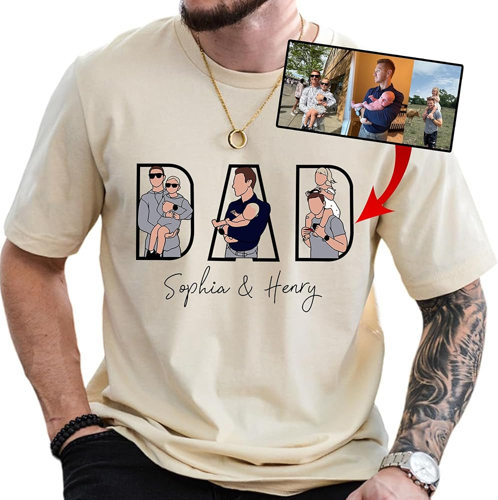 Chillever Personalized Dad Hoodies, Shirt, Sweatshirt With Custom Photo, Custom Dad Gifts, Father... | Amazon (US)