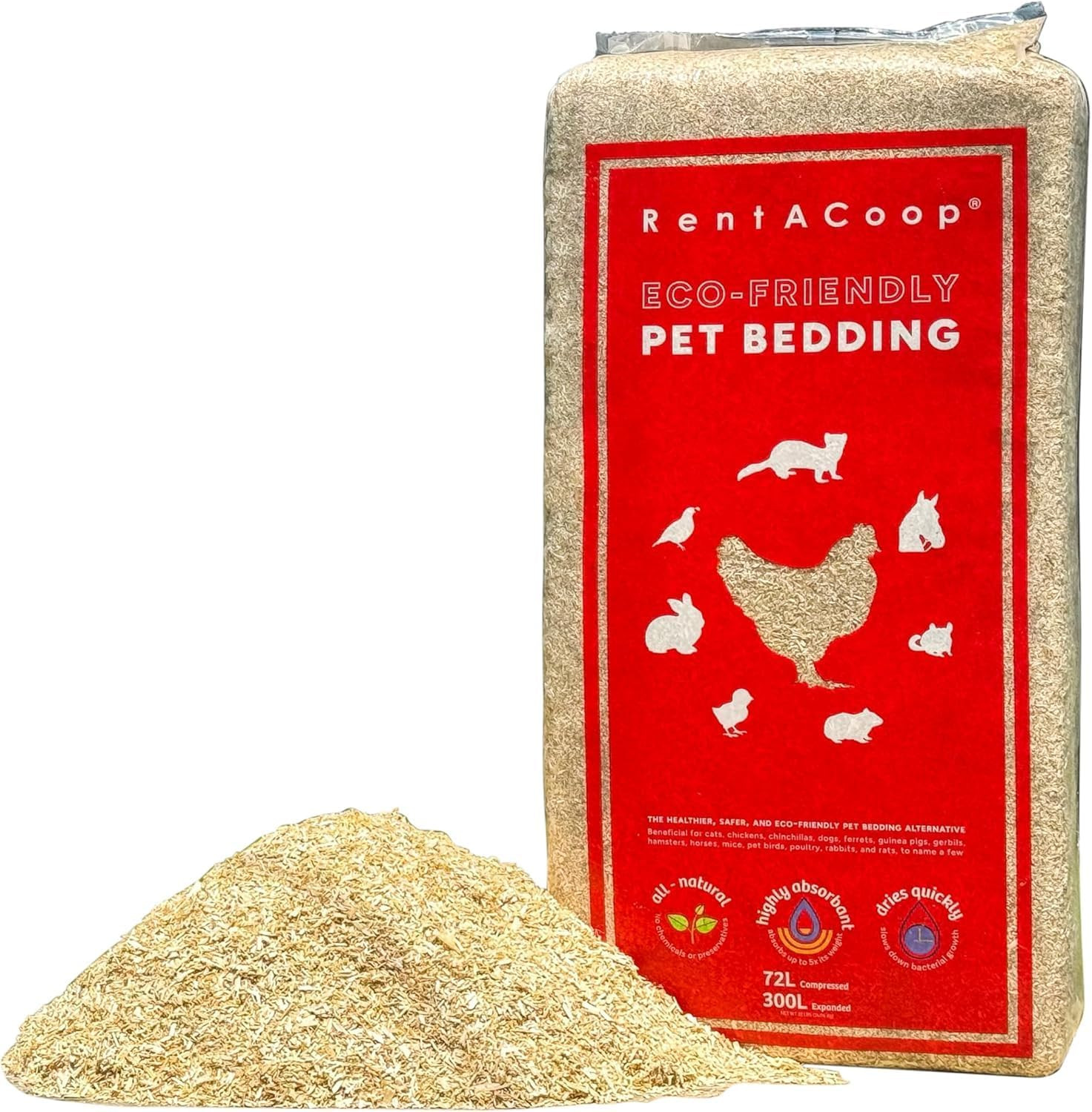RentACoop Extra-Soft Premium Hemp Bedding 300L – Super Absorbent, Low Dust, Natural Odor Contro... | Amazon (US)