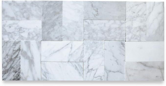Stone Center Online Carrara White Marble 3x6 Subway Tile Honed Kitchen Bath Wall Floor Backsplash... | Amazon (US)