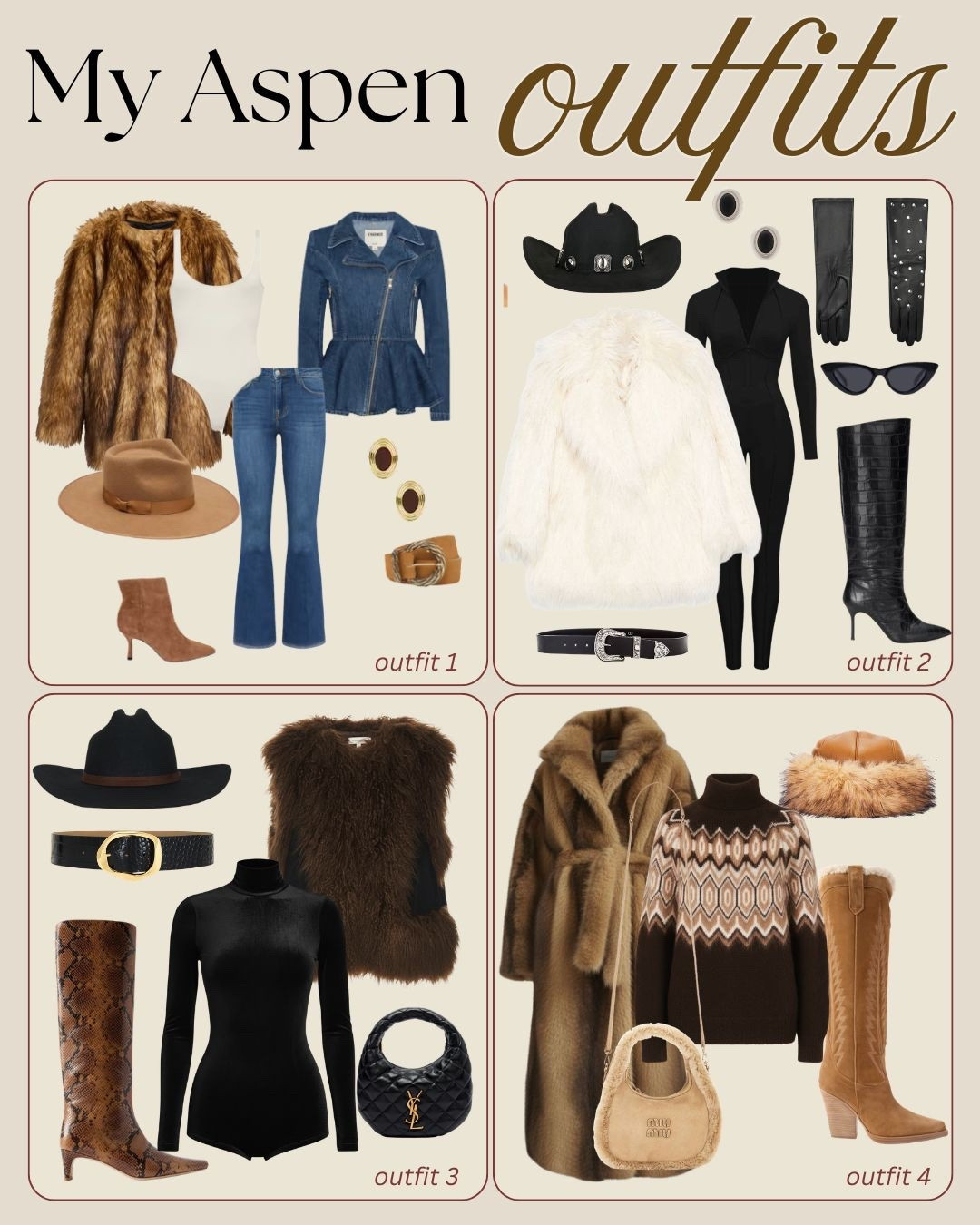 Western details meet polished neutrals for that effortlessly chic mountain style
🤎 From faux fur and suede to denim and fair aisle knits — these looks from @lagence, @staud @retrofete, bring cozy sophistication to every snowy moment.  Tap to shop all my Aspen ski favorites on LTK.