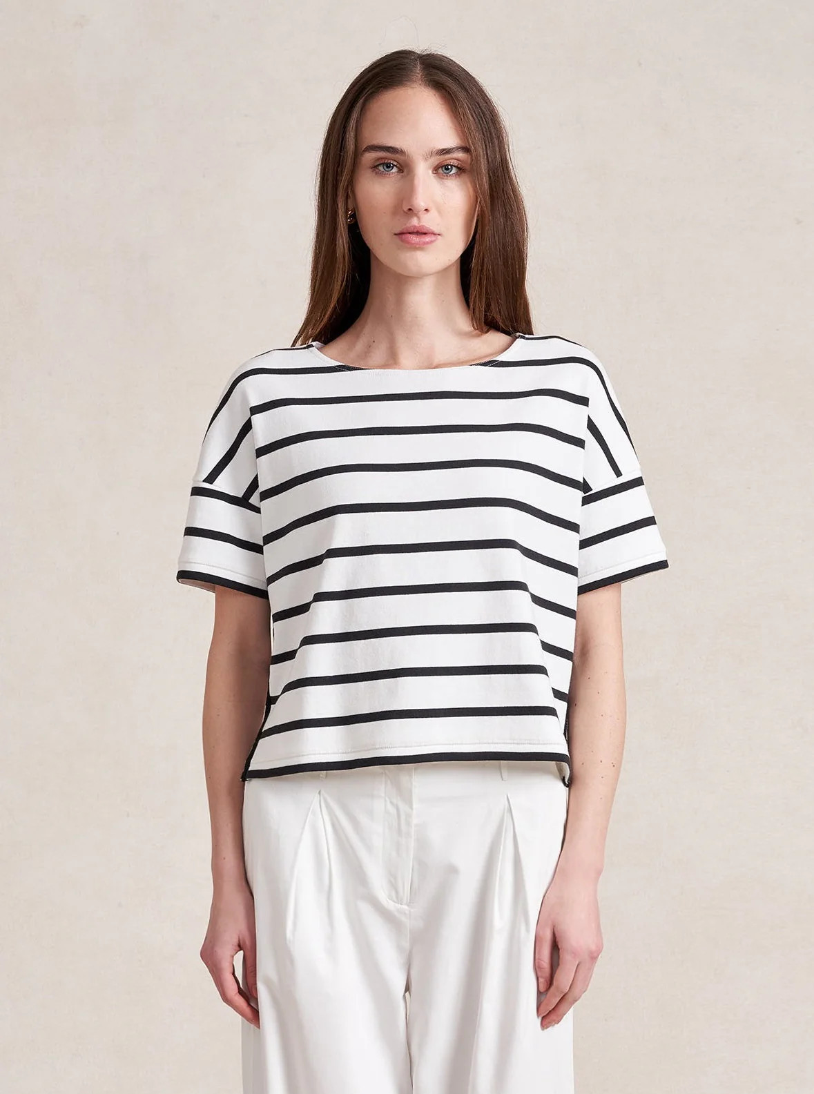 Short Sleeve Breton Tee | La Ligne
