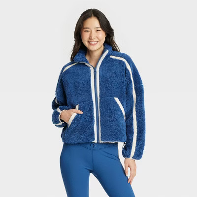 Women's Piped High Pile Fleece Jacket - JoyLab™ | Target
