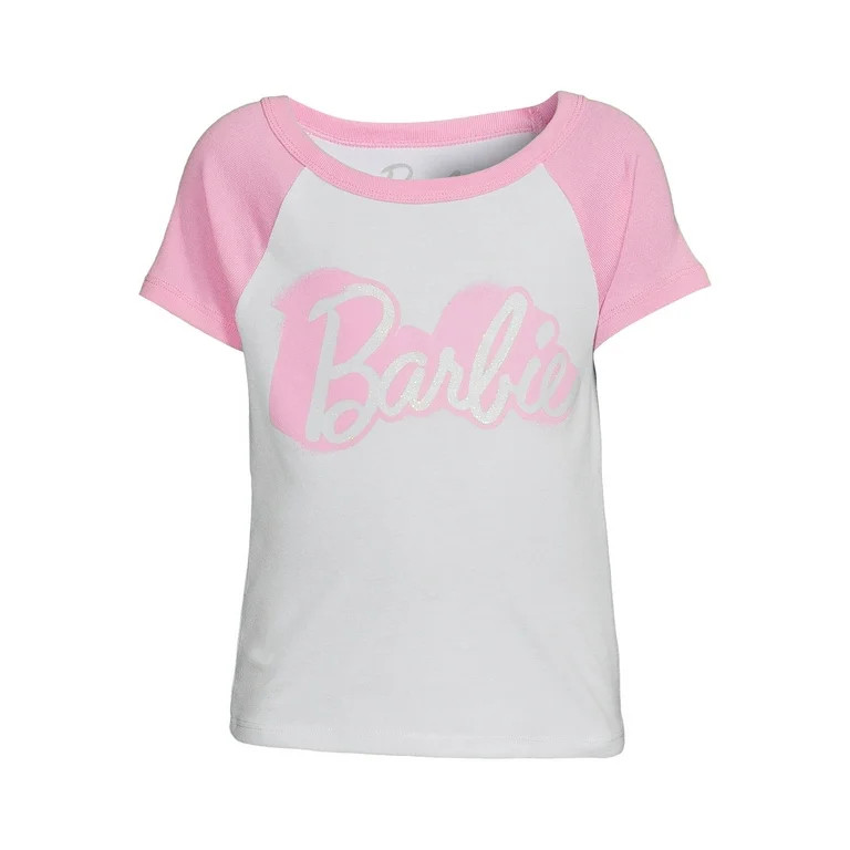 Barbie Girls Raglan Sleeve Graphic T-Shirt, Sizes 4-18 | Walmart (US)