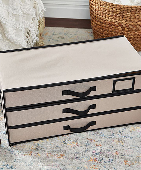 Tidy & Co. Holiday Storage Tan - Tan Three-Drawer Ornament Storage Box | Zulily