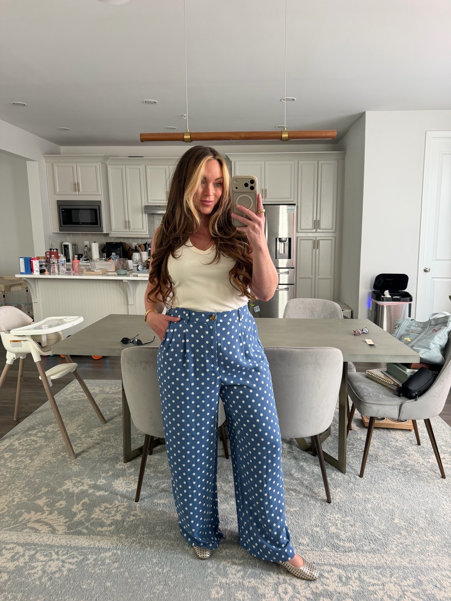These polka dot trouser pants are so fun! I sized up btw! 
amazon fall midsize mom outfit Amazon fall fashion, Casual fall outfit, fall mom outfit,

#LTKmomlife #LTKMidsize #LTKWorkwear