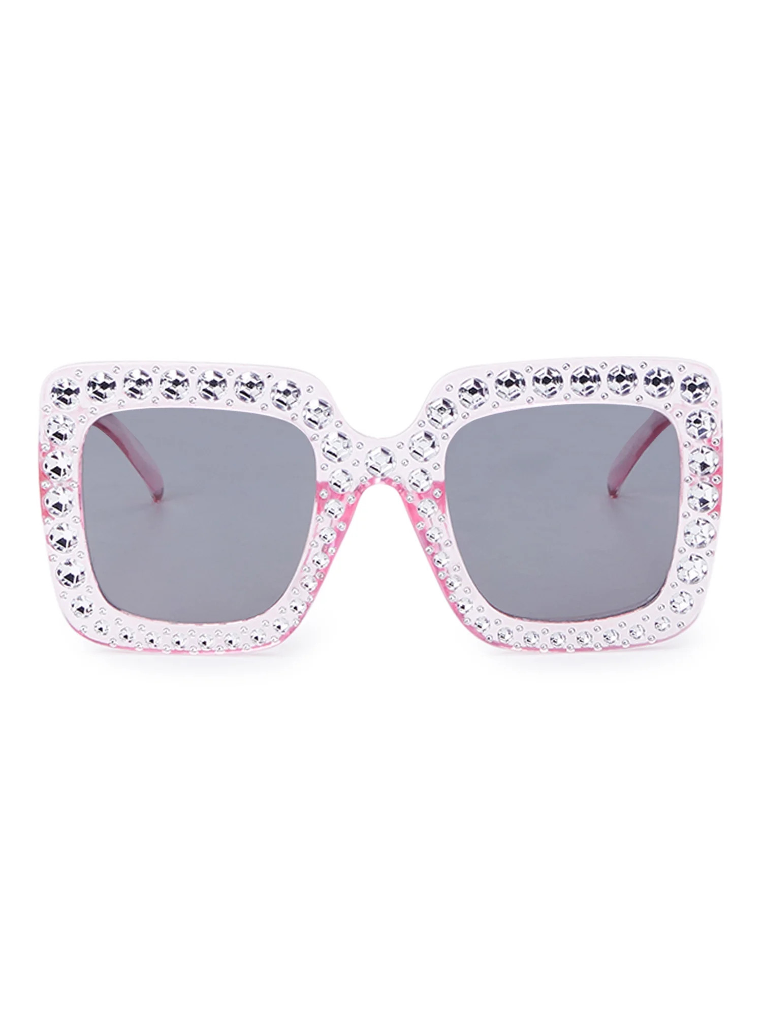 Justice Girls Embellished Pink Sunglasses - Walmart.com | Walmart (US)