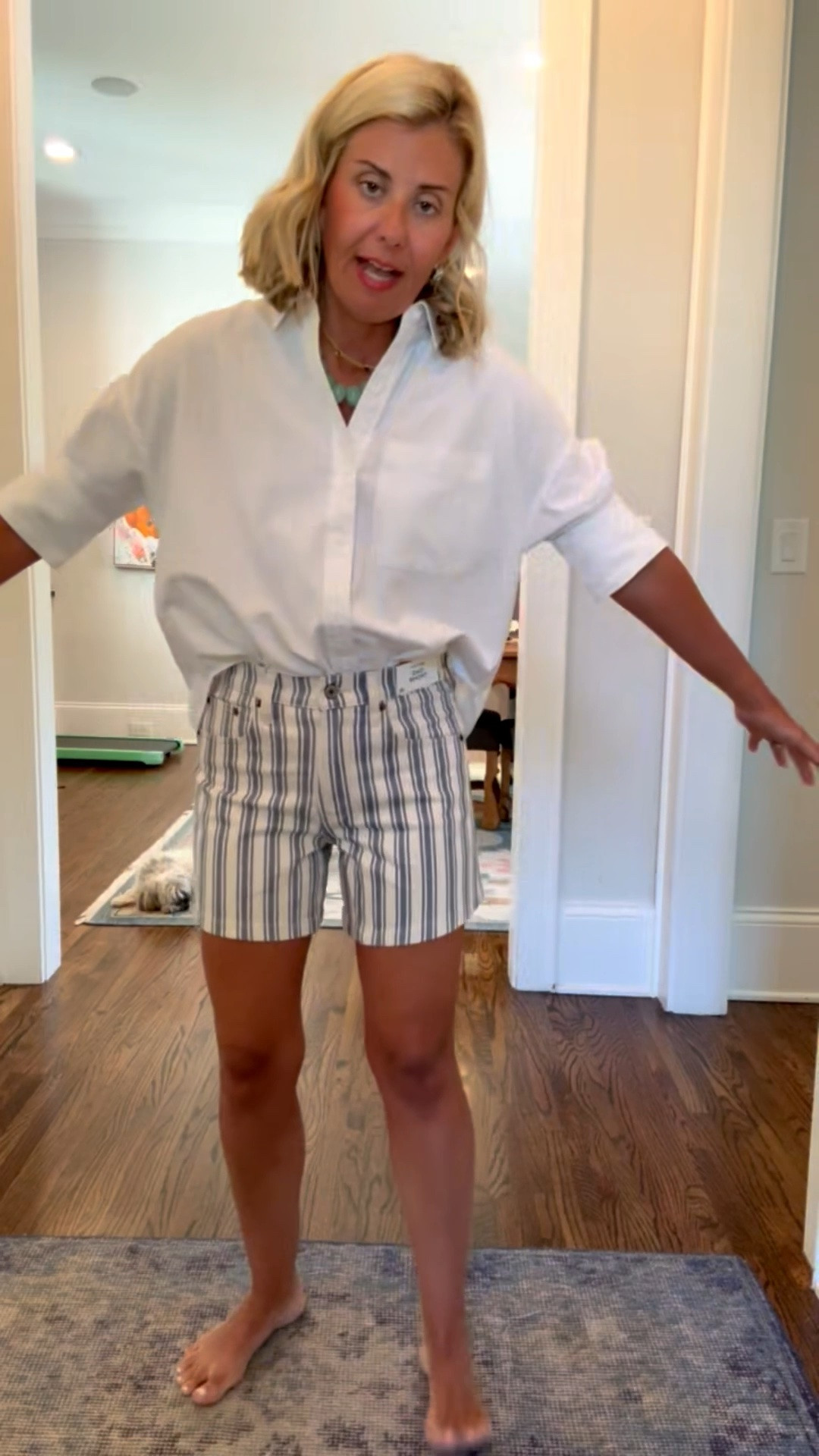 Let’s breakdown shorts from Abercrombie! Love the stripes!! 
Code AFLTK for 20% off, including sale items! 
Blouse - xs
Shorts - 26

#LTKxAbercrombie #LTKmomlife #LTKSaleAlert