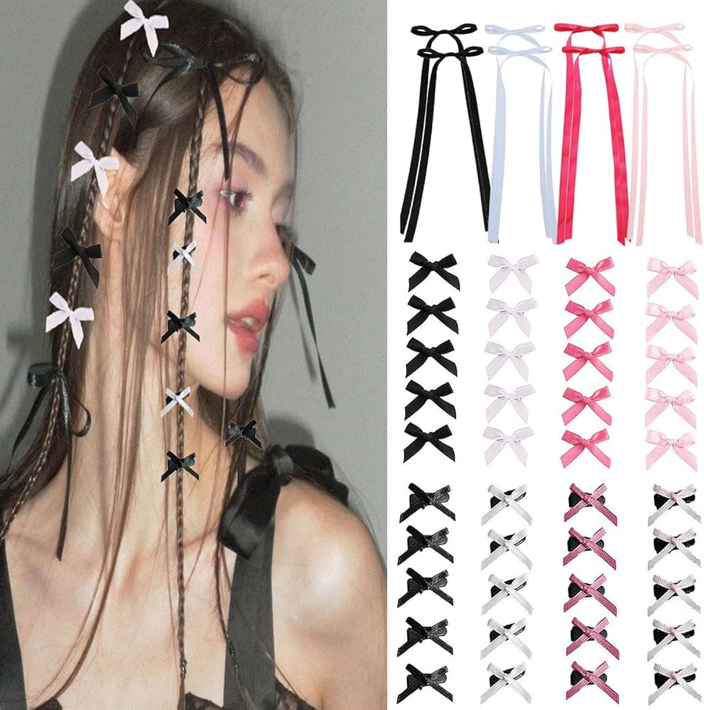 48PCS Mini Hair Bows for Women Girls,Cute Bow Hair Clips Mini Bows Ribbon Bowknots Hairclips for ... | Amazon (US)