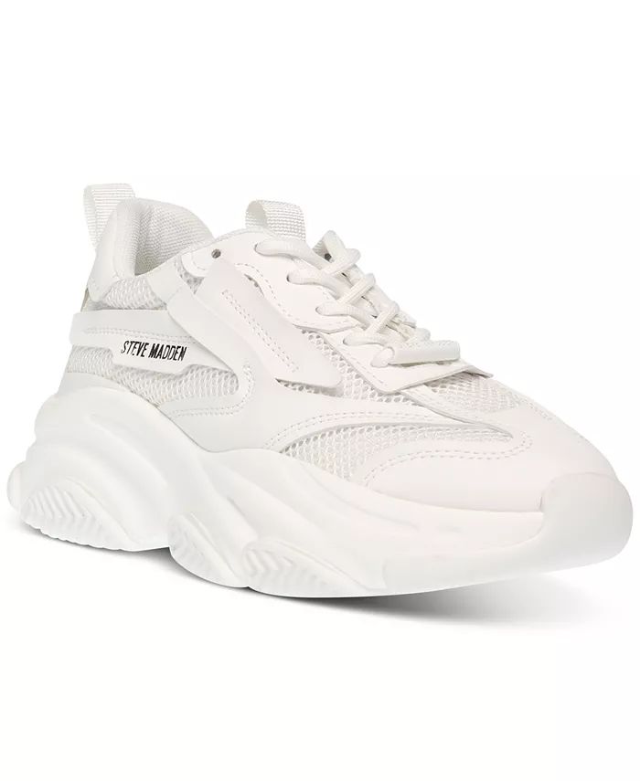 Steve Madden Women's Possession Chunky Lace-Up Sneakers & Reviews - Athletic Shoes & Sneakers - S... | Macys (US)