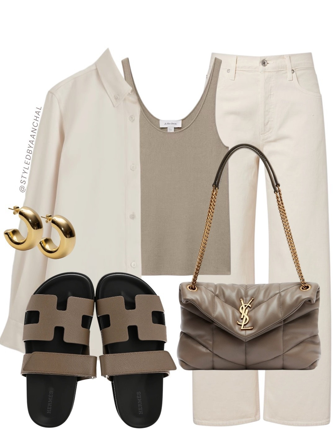 Neutral chic outfit


Taupe tank top
Cream jeans
Revolve
Beige shirt
Hm
Taupe bag
Hermes

#LTKdayinmylife #LTKgrwm #LTKootd