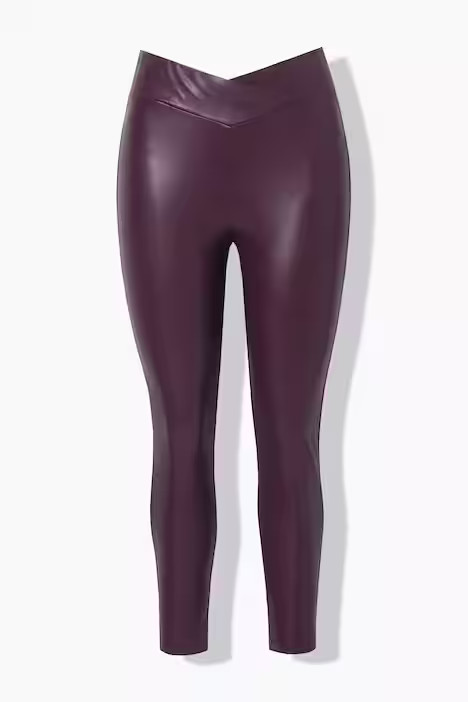 Leggings, Skinny Fit, Lederoptik, Elastikbund | Happy Size - DE