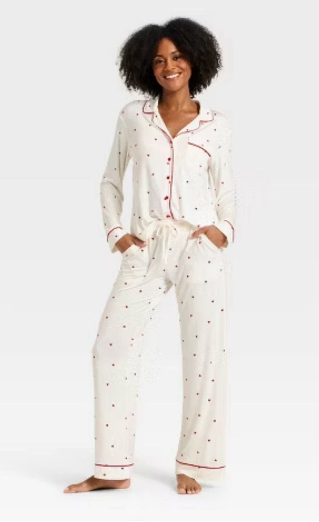 Women's Cloud Knit Modal Long Sleeve Notch Collar Top and Pants Pajama Set - Auden™

#LTKBump #LTKHoliday #LTKmomlife
