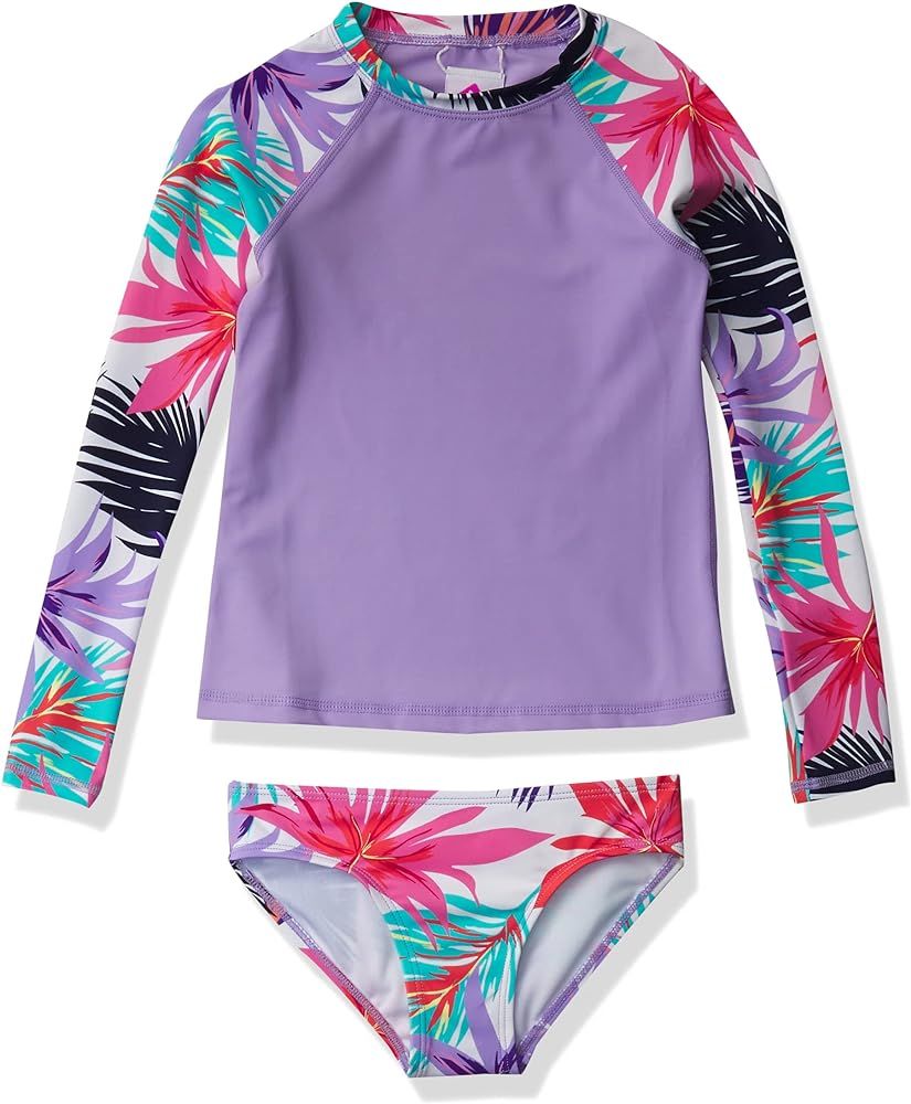 Kanu Surf Girls' Long Sleeve Rashguard UPF 50+ Two Piece Swim Set | Amazon (US)