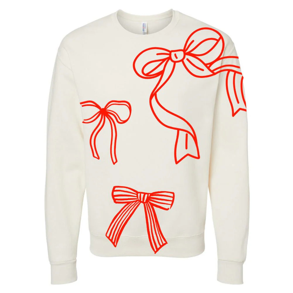 PUFF 'Red Bows' Crewneck Sweatshirt | United Monograms