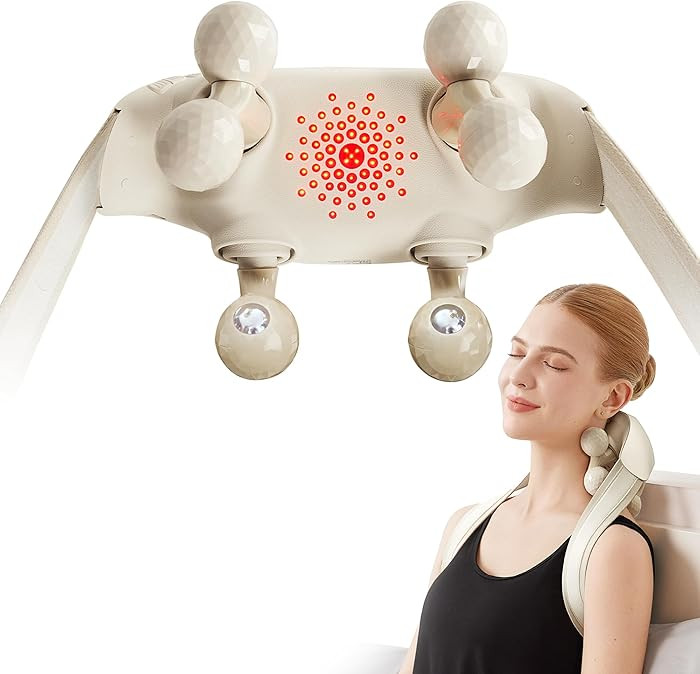 SKG Cordless Neck Massager for Pain Relief Deep Tissue Shiatsu Neck and Shoulder Massger with Hea... | Amazon (US)