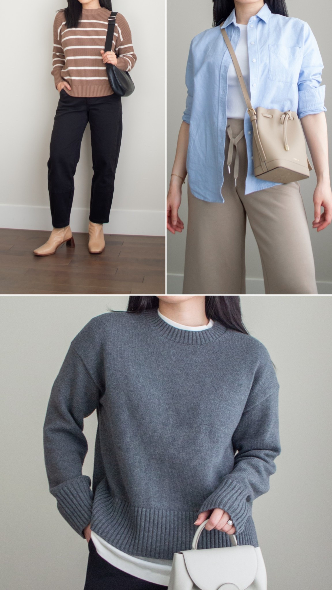 Everlane sale until Monday! 25% off sweaters + more. Linking a few of my absolute faves that are on sale:

The Utility Barrel Pant (top left, wearing size 0)

The Must Have Oxford Shirt (top right, wearing size 2, previously called the Relaxed Oxford shirt)

The Boxy Sweater in Everyday Cotton (bottom, wearing size XS)

#LTKSeasonal #LTKFallSale #LTKStyleTip