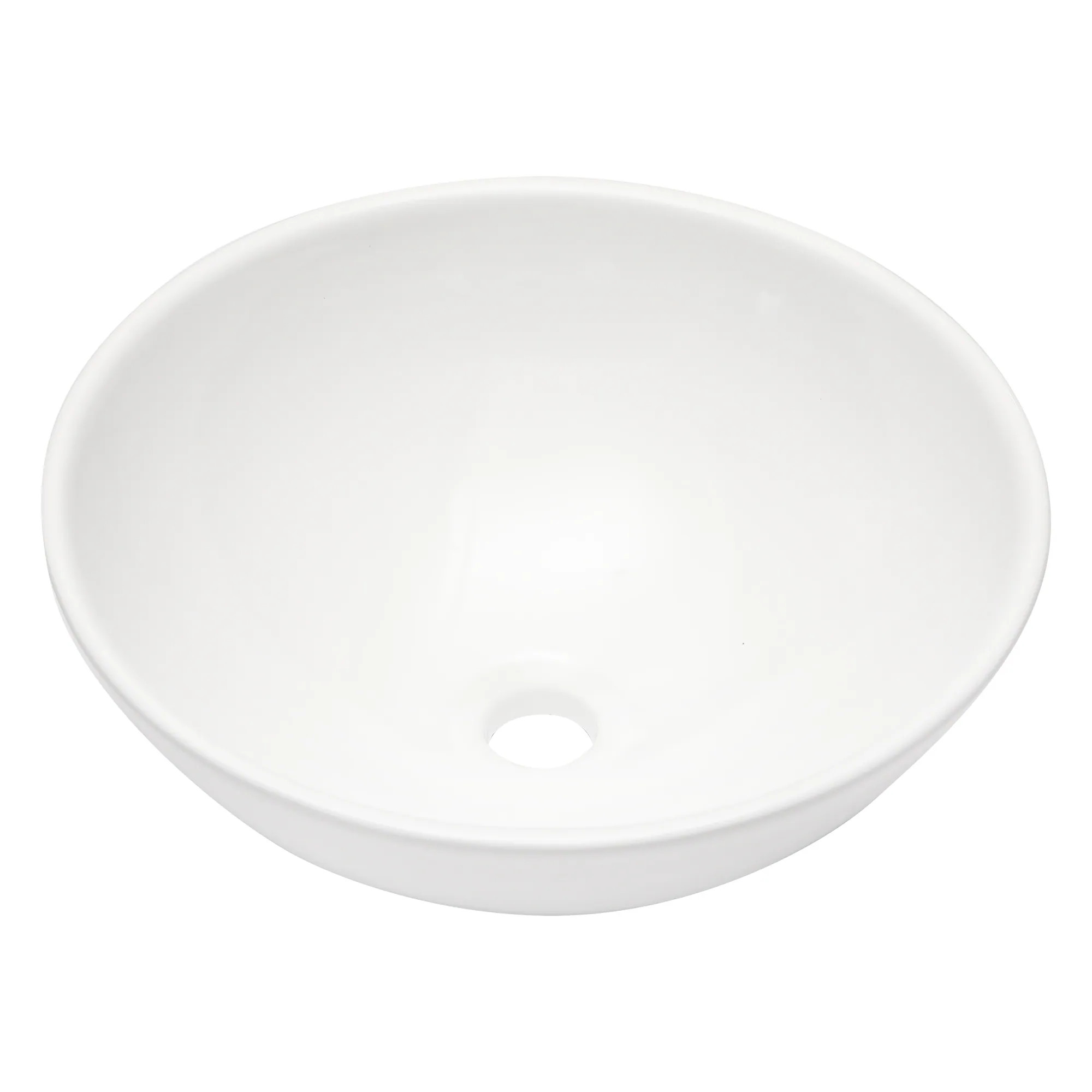 Lordear Porcelain vanity sink Ceramic 16-in Vessel Round Modern White Bathroom Sink | LD-LMP18005 | Lowe's
