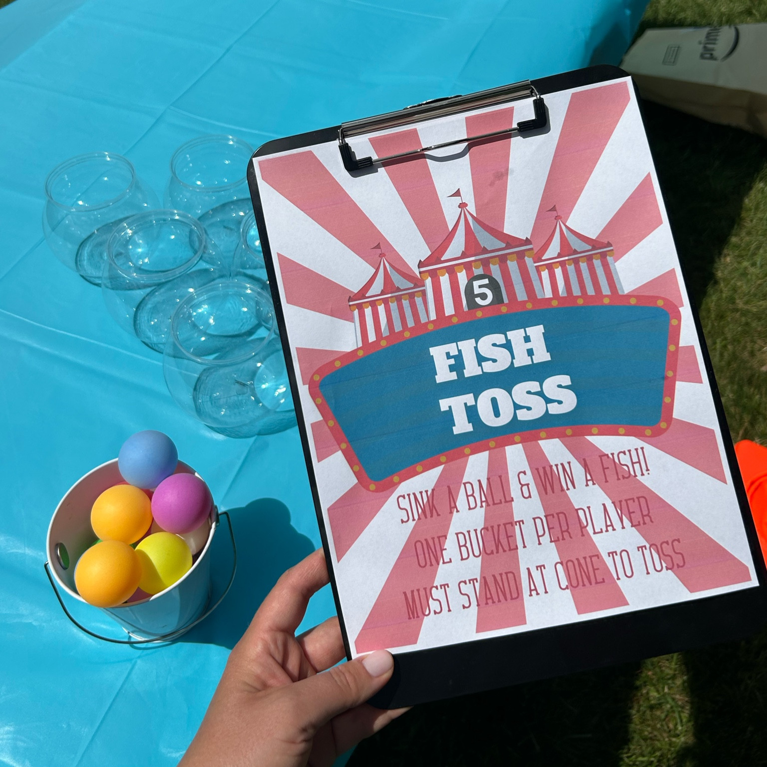 it’s not a carnival without the fish bowl game! the kids had so much fun playing with just water + taking home their “fish” prize 🐟🎟️

#LTKParties #LTKKids