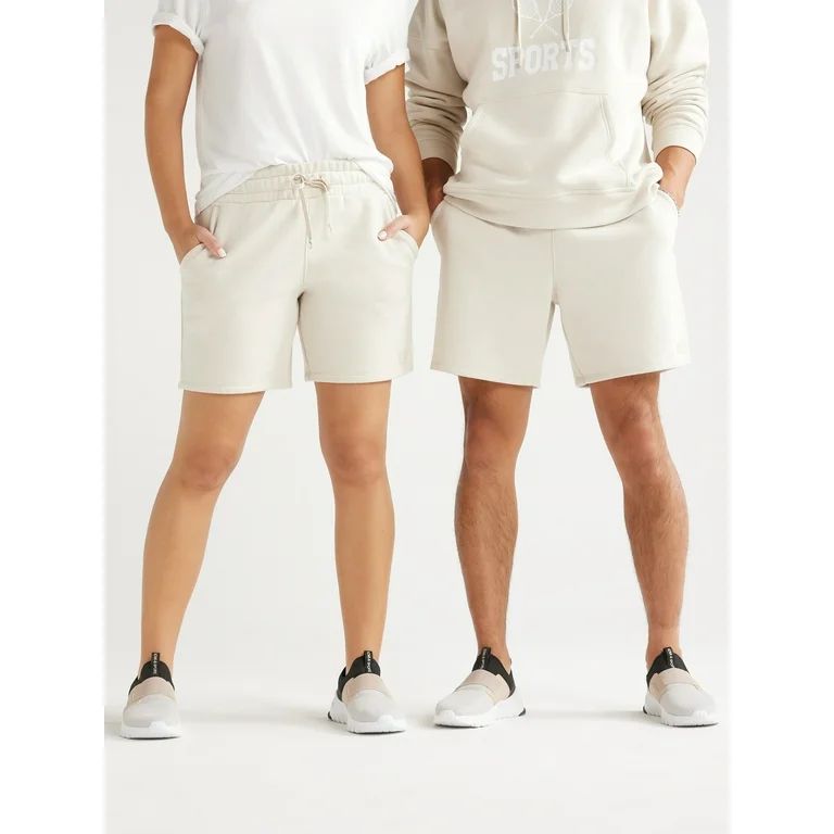 Love & Sports All Gender Malibu Fleece Shorts, 7” Inseam, Sizes S-XXXL | Walmart (US)