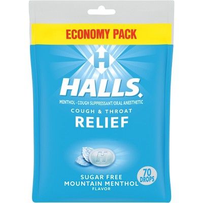 Halls Sugar Free Cough Drops - Mountain Menthol - 70ct | Target