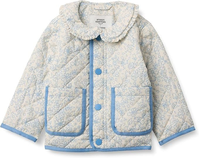 Amazon Essentials Baby-Girls Midweight Field Jacket with Ruffle | Amazon (US)