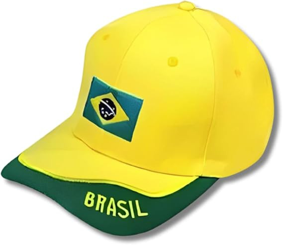 Boné Aba Curva Bandeira do Brasil, Seleção Brasileira, Tema Copa e Olimpíadas | Amazon (BR)