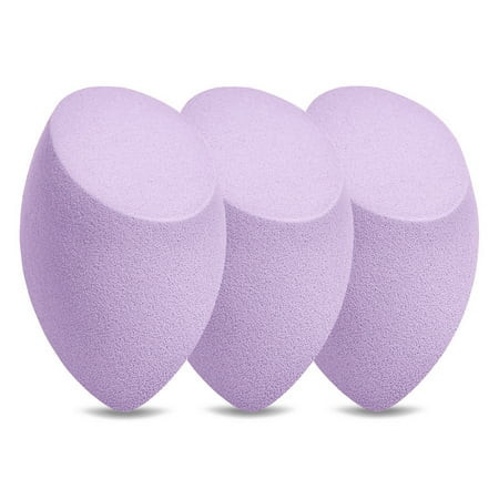 A beveled cosmetic sponge mixed with a wet and dry sponge used in creams or liquids - purple | Walmart (US)