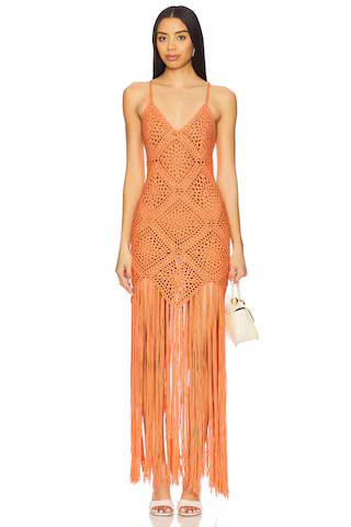 Wandering Crochet Dress in Coral | Revolve Clothing (Global)