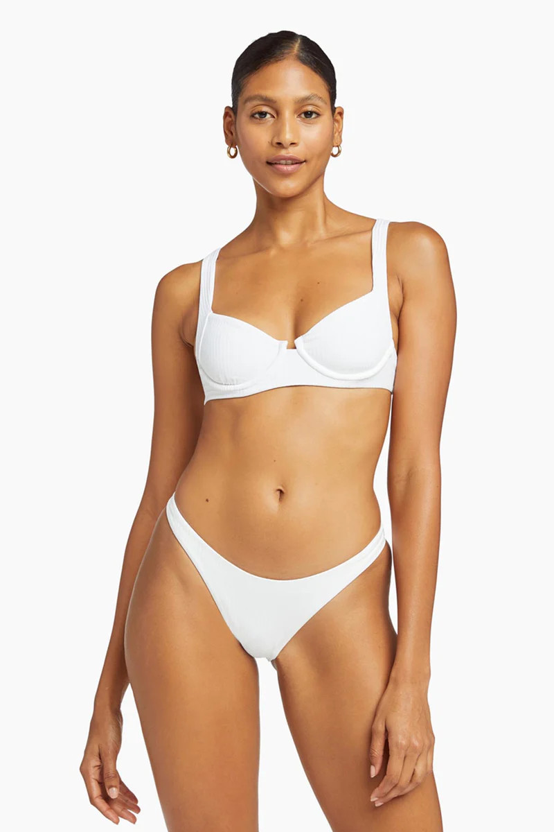 Vitamin A Demi Top White EcoRib | Vitamin A Swim