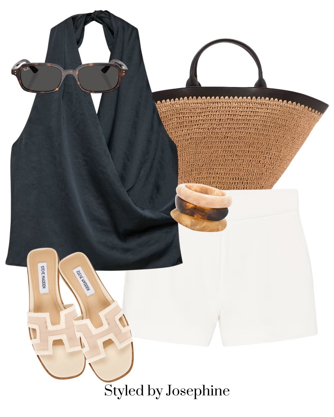 ✨ Sophisticated yet summery
This black halter and white short combo is a no-fail, minimal-chic look. I added structured accessories to elevate it just enough.

Tags: Halter Top White tailored shorts Woven toteNeutral sandals Ray-Ban sunglassesStatement bangles

BlackAndWhite MinimalStyle EffortlessChic SummerOutfit LTKUnder100 VacationStyle WovenTote MonochromeLook

#LTKStyleTip #LTKTravel #LTKSaleAlert