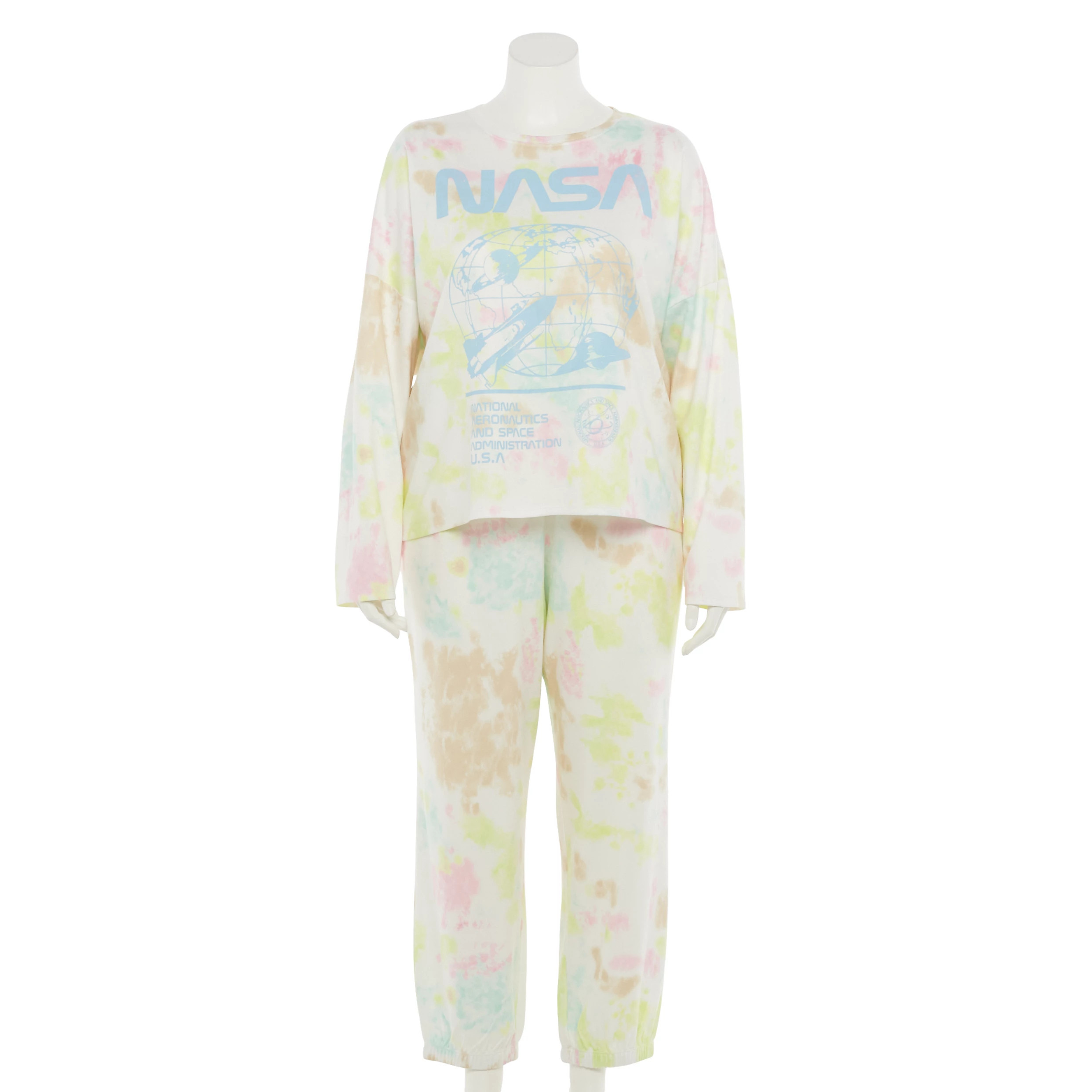 Plus Size NASA Tie Dye Pajama Top & Pajama Pants Set | Kohl's