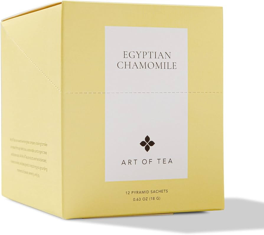 Art of Tea | Organic Egyptian Chamomile Tea Bags (Naturally Caffeine Free) | 12 Count Sampler Box | Amazon (US)
