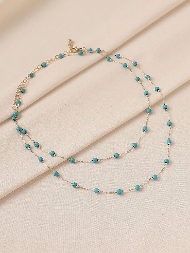 Turquoise Necklace Decor | SHEIN