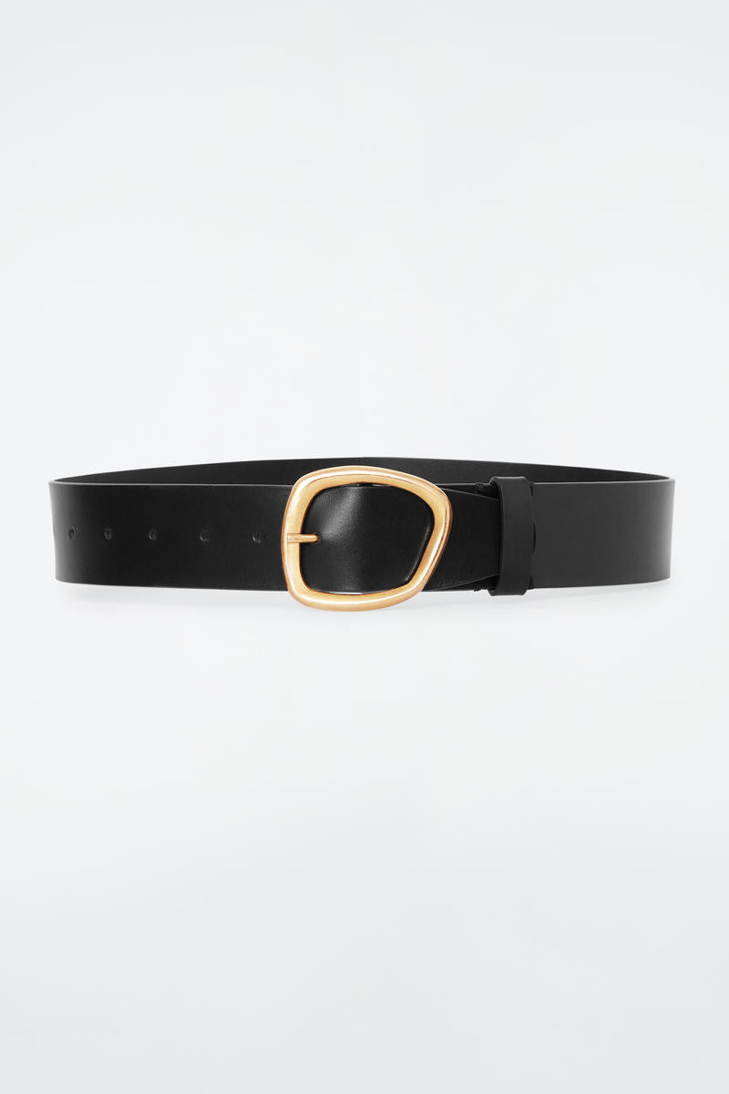 Asymmetric-Buckle Leather Belt | COS UK