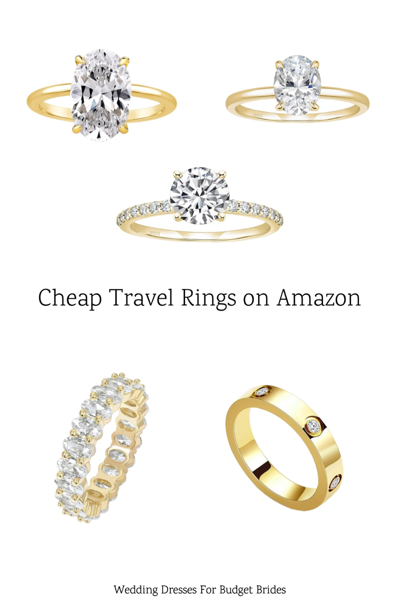Inexpensive travel engagement, wedding, and eternity rings on Amazon. 

Promise ring. Wedding band. Bridal rings. 

#LTKWedding #LTKStyleTip #LTKFindsUnder50