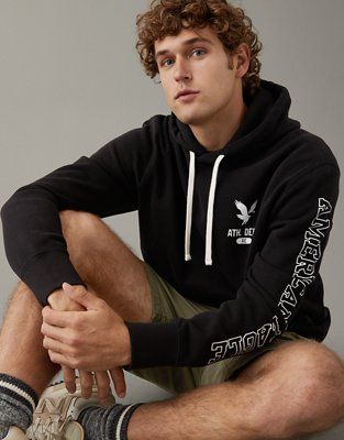AE Super Soft Graphic Raglan Hoodie | American Eagle Outfitters (US & CA)