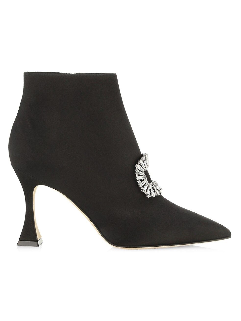 Cantita 90 Embellished Buckle Satin Booties | Saks Fifth Avenue