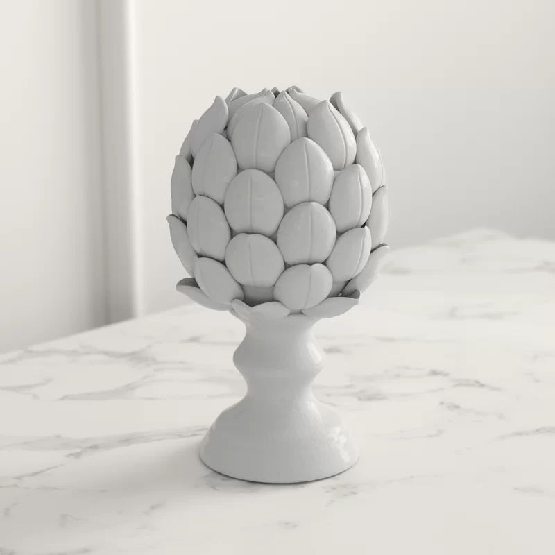 Arnold White Ceramic Artichoke Statuette | Wayfair North America