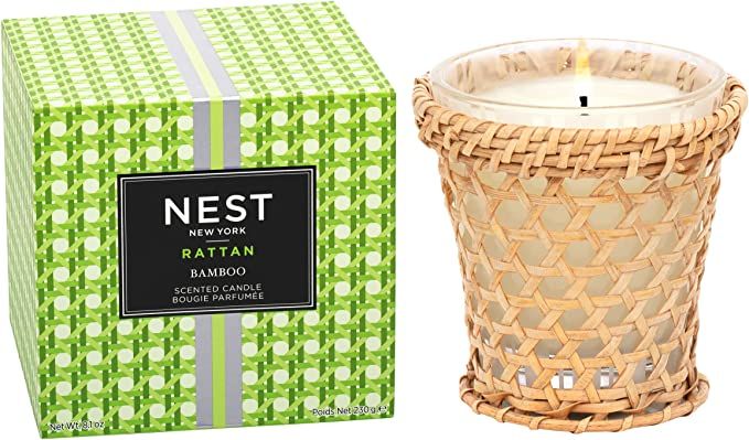NEST New York Bamboo Decorative Rattan Scented Classic Candle, 8 Ounces | Amazon (US)
