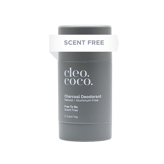Cleo+Coco Natural Deodorant for Women, Aluminum Free made with Organic Coconut Oil, Activated Cha... | Amazon (US)